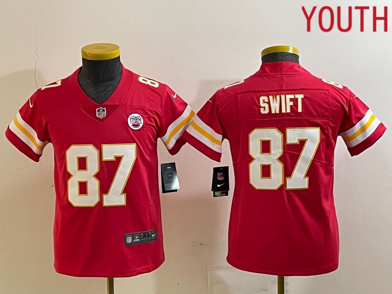 Youth Kansas City Chiefs #87 Swift Red 2024 Nike Vapor Untouchable Limited NFL Jersey->winnipeg jets->NHL Jersey